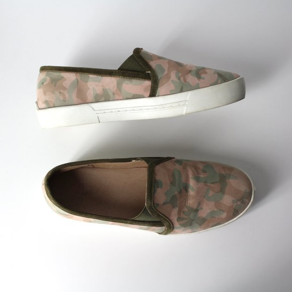 Joie Huxley camouflage slip on sneakers nubuck leather flat shoes 37 EU / 7 US - Picture 2 of 10